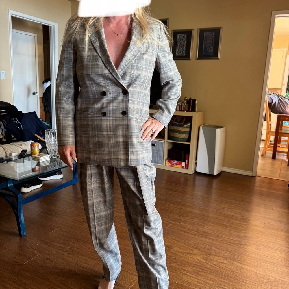 Classic beige Boss Plaid women’s Suit. Brand new condition.